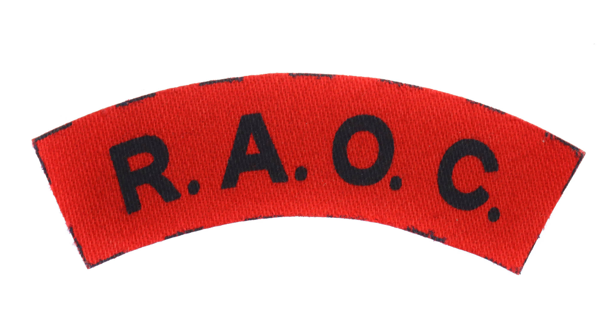 Royal Army Ordnance Corps (R.A.O.C.) WW2 Printed Shoulder Title