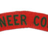 Pioneer Corps (PIONEER CORPS) WW2 Printed Shoulder Title
