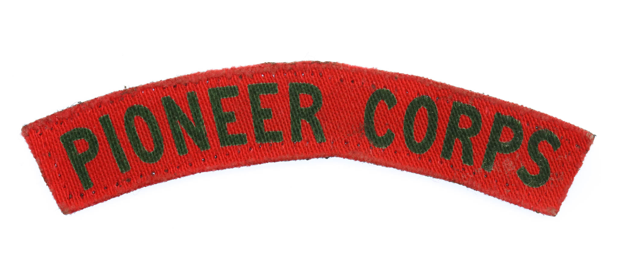 Pioneer Corps (PIONEER CORPS) WW2 Printed Shoulder Title