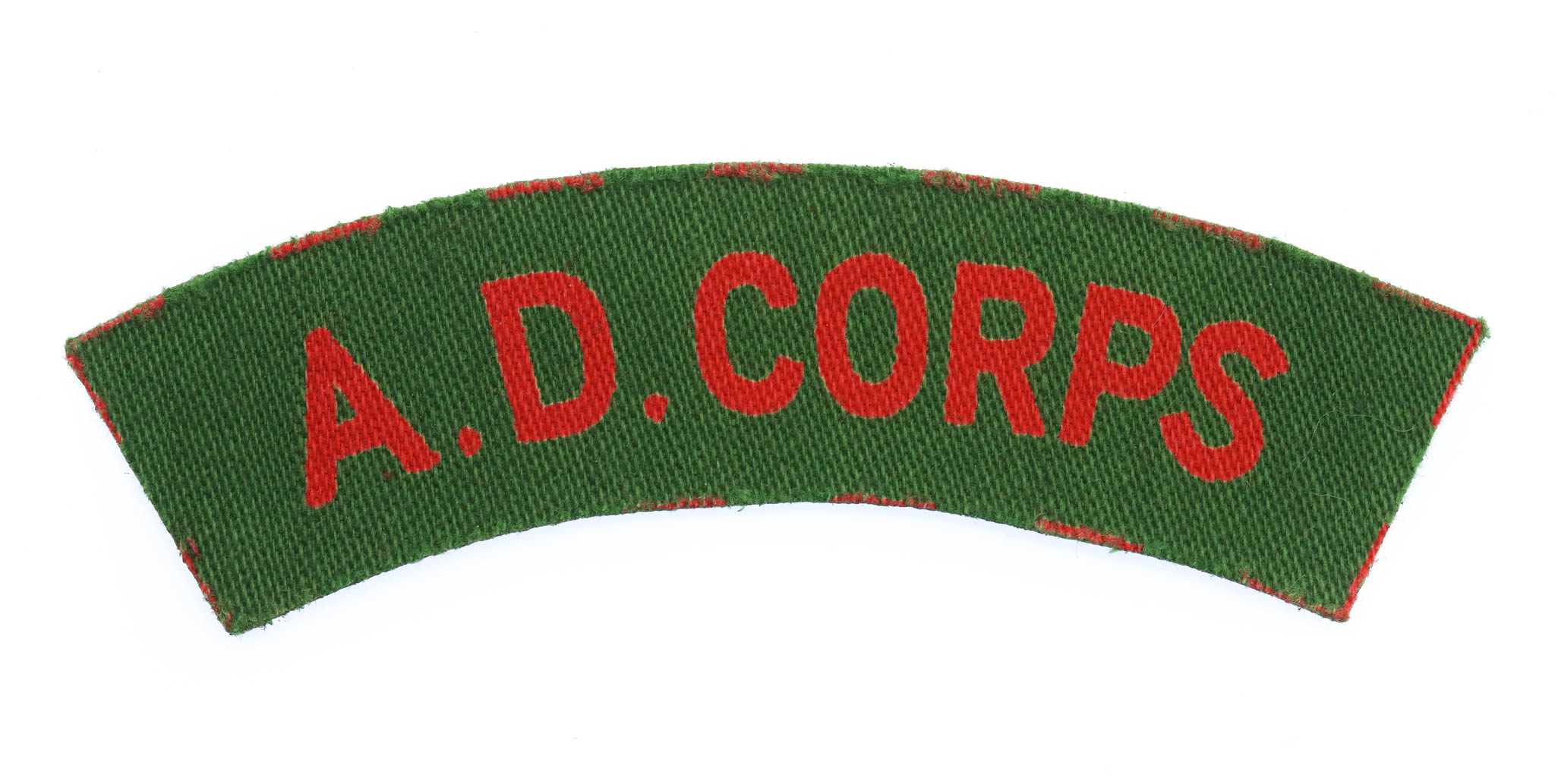 Army Dental Corps (A.D. CORPS) WW2 Printed Shoulder Title