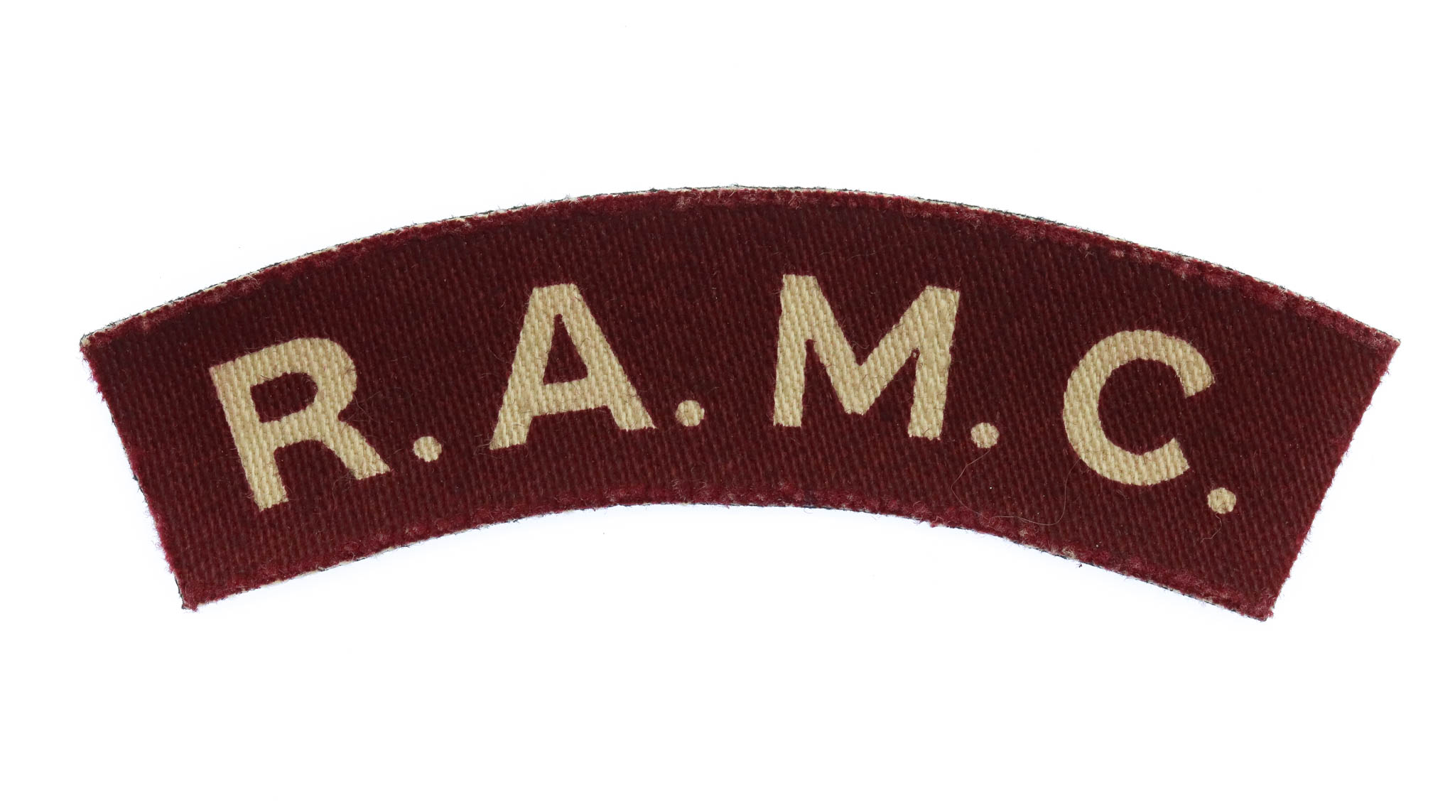 Royal Army Medical Corps (R.A.M.C.) Printed Shoulder Title