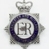 Leicester and Rutland Constabulary Senior Officer's Enamelled Cap Badge - Queen's Crown