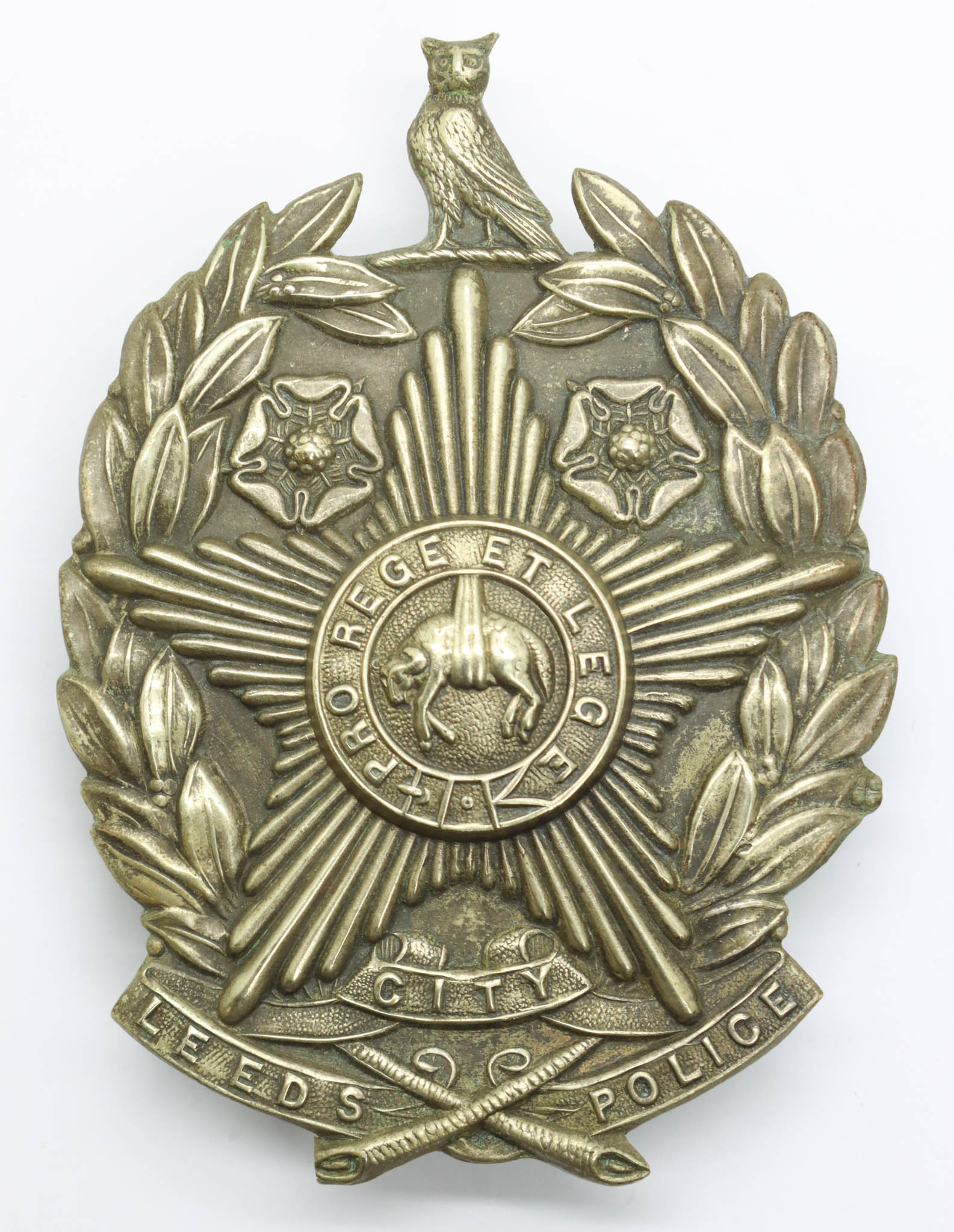 Leeds City Police Helmet Plate (Non Voided)