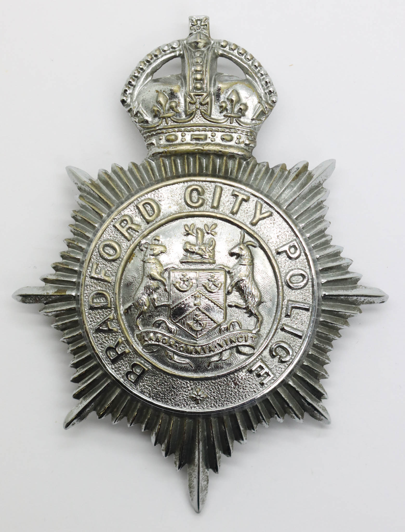 Bradford City Police Helmet Plate - King's Crown (Non Voided Centre)