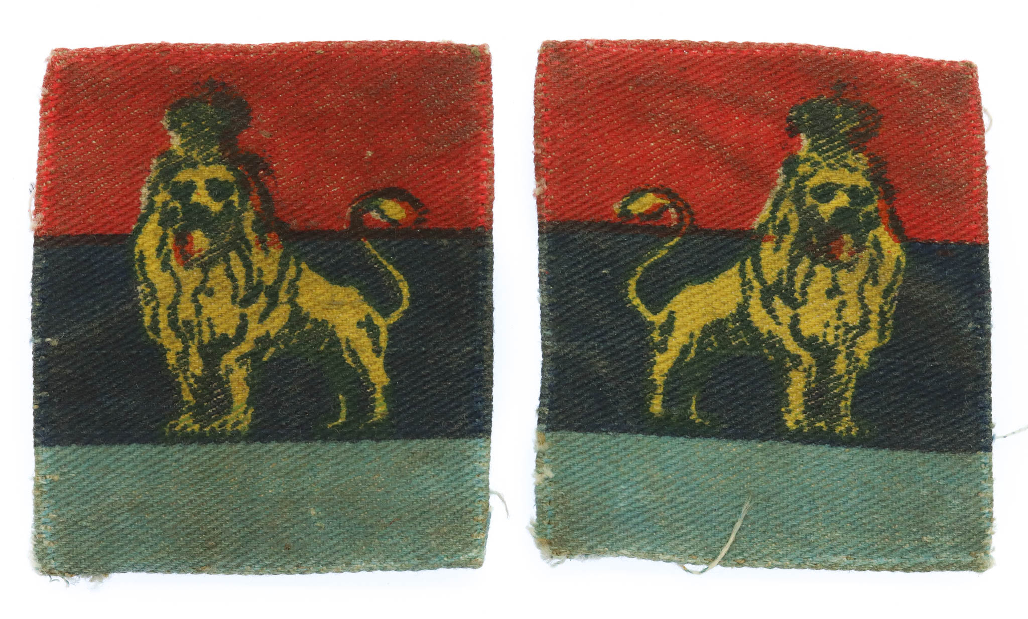 Pair of H.Q. British Troops Egypt Printed Formation Signs 