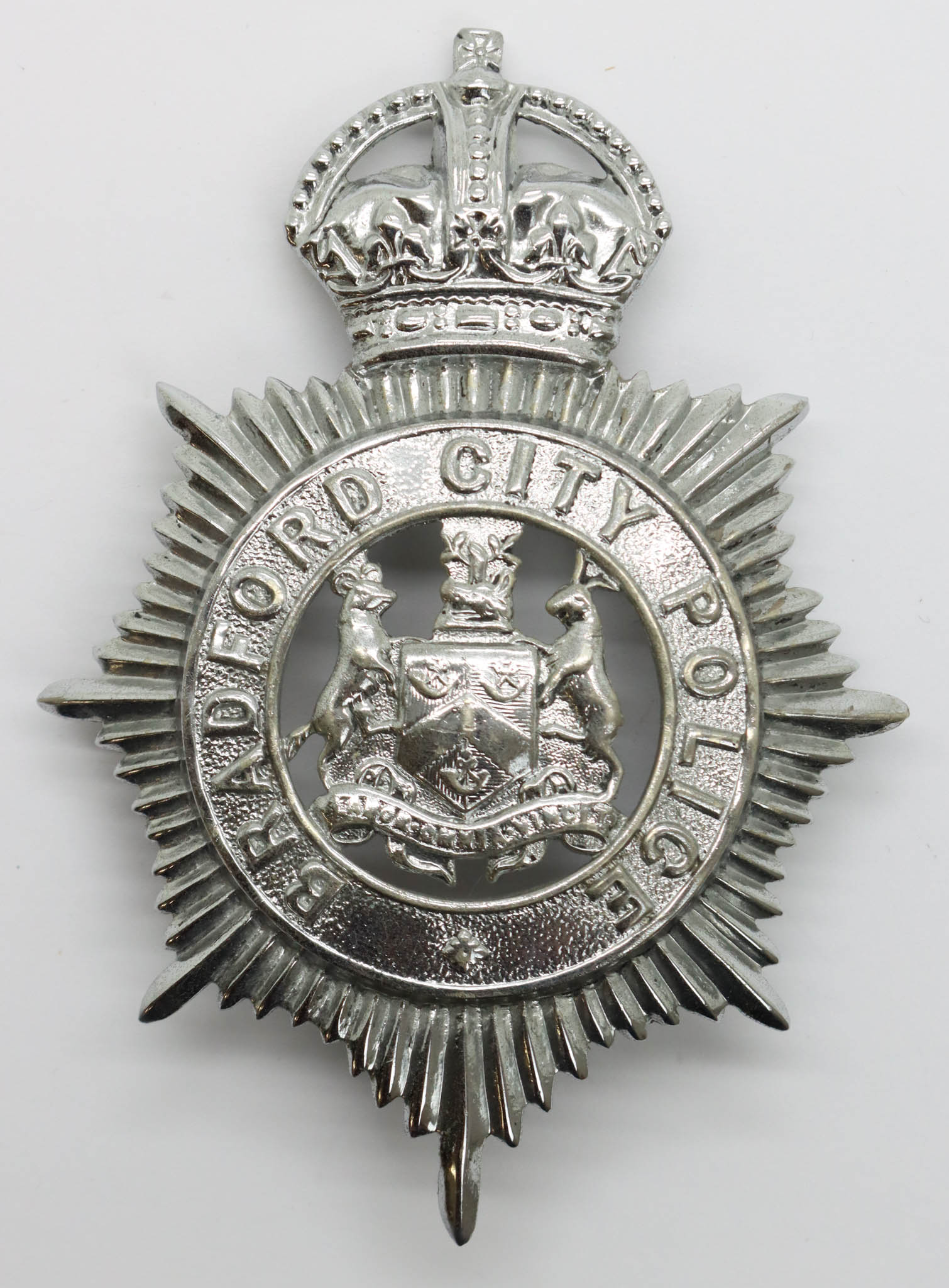 Bradford City Police Helmet Plate - King's Crown (Voided Centre)