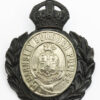 Barnsley Borough Police Wreath Helmet Plate - King's Crown