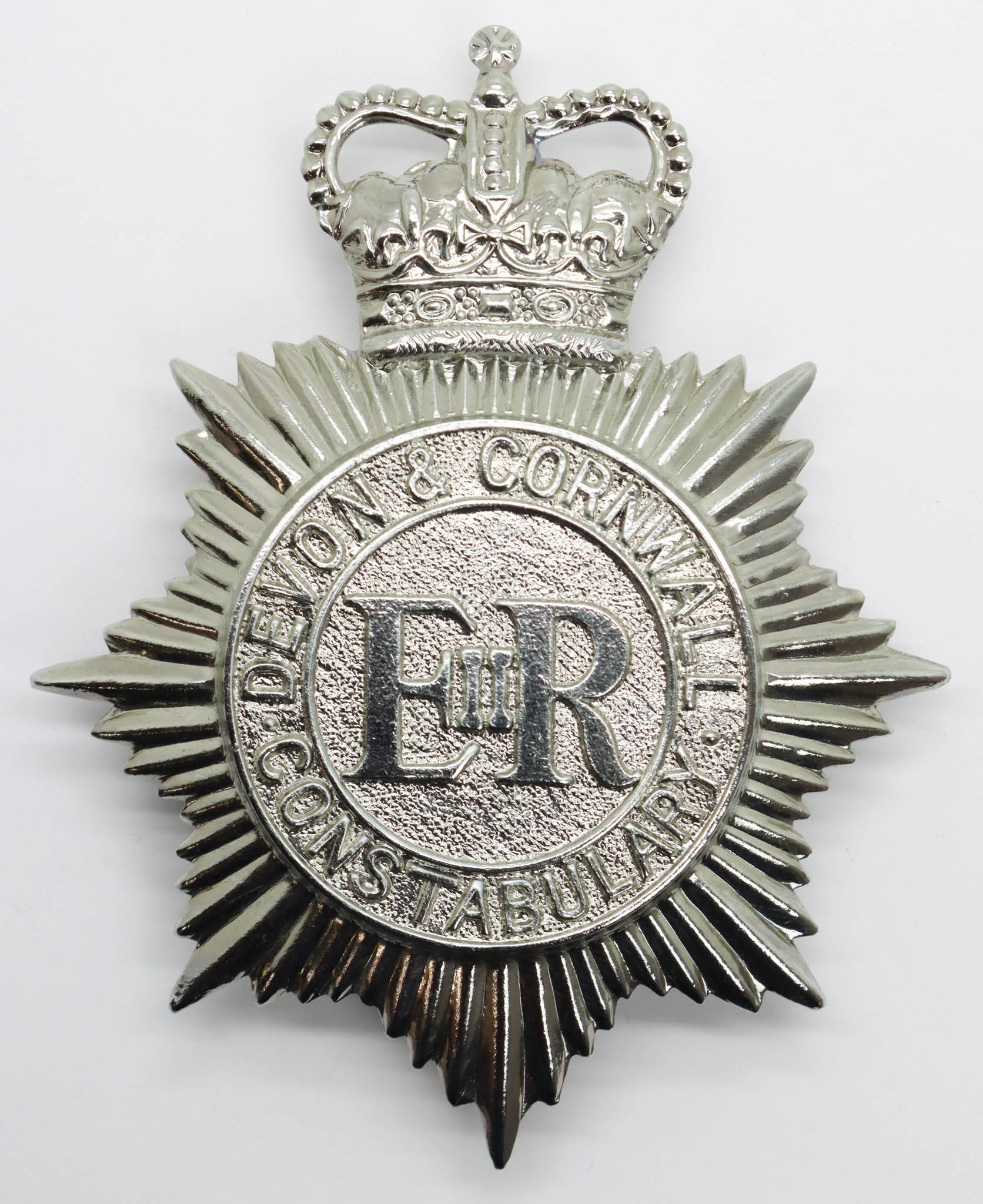 Devon & Cornwall Constabulary Helmet Plate - Queen's Crown