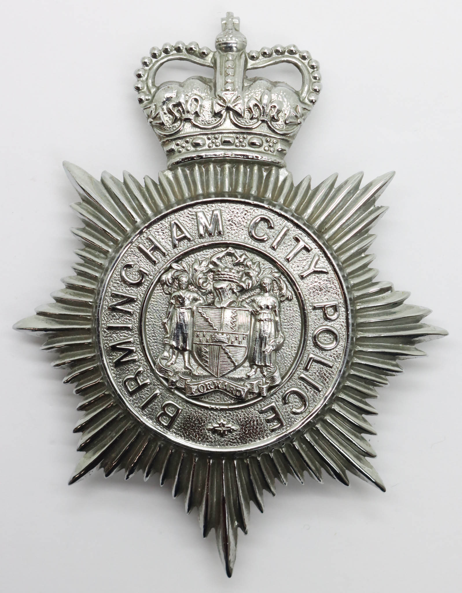 Birmingham City Police Helmet Plate - Queen's Crown
