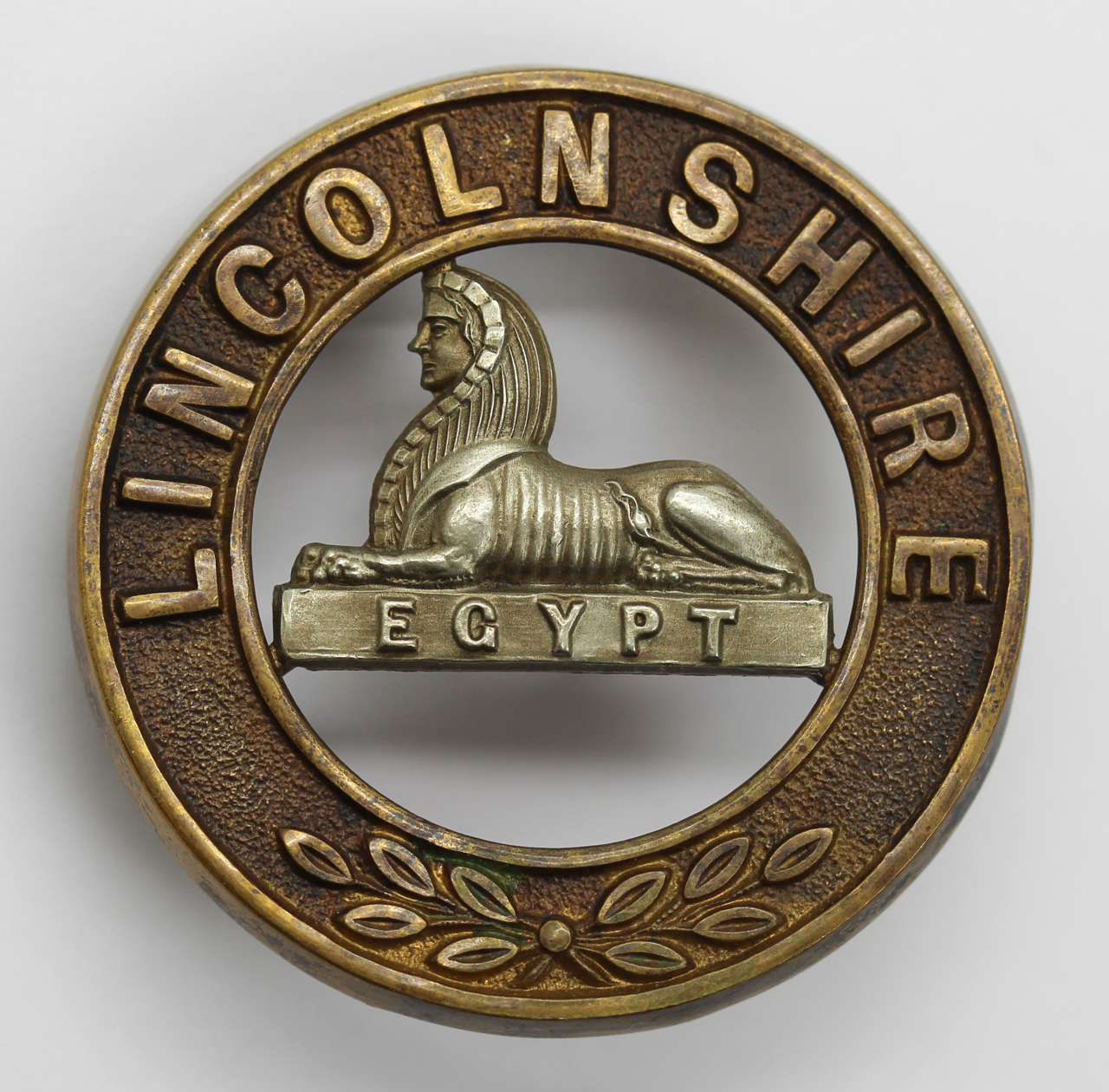 Lincolnshire Regiment Bi-Metal Helmet Plate Centre