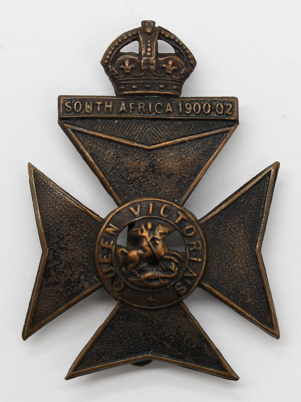 9th County of London Bn. (Queen Victoria's Rifles) London Regiment Cap Badge -King's Crown