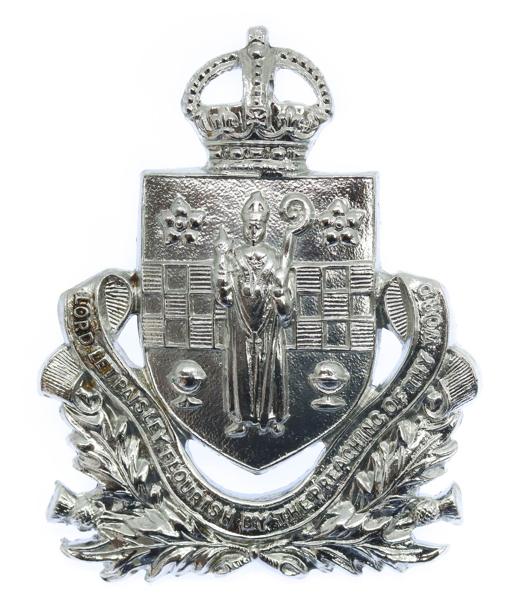 Paisley Burgh Police Cap Badge - King's Crown