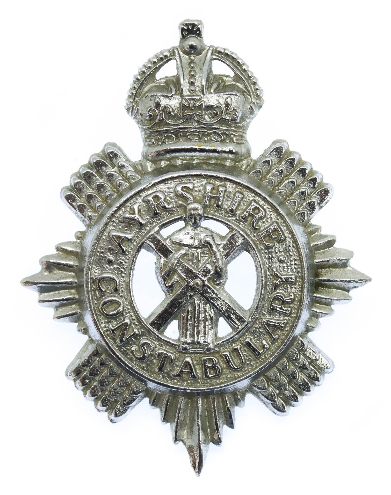 Ayrshire Constabulary Cap Badge - King's Crown