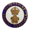 Derbyshire Special Constabulary Enamelled Lapel Badge - King's Crown