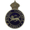 Surrey Special Constabulary Enamelled Lapel Badge - King's Crown