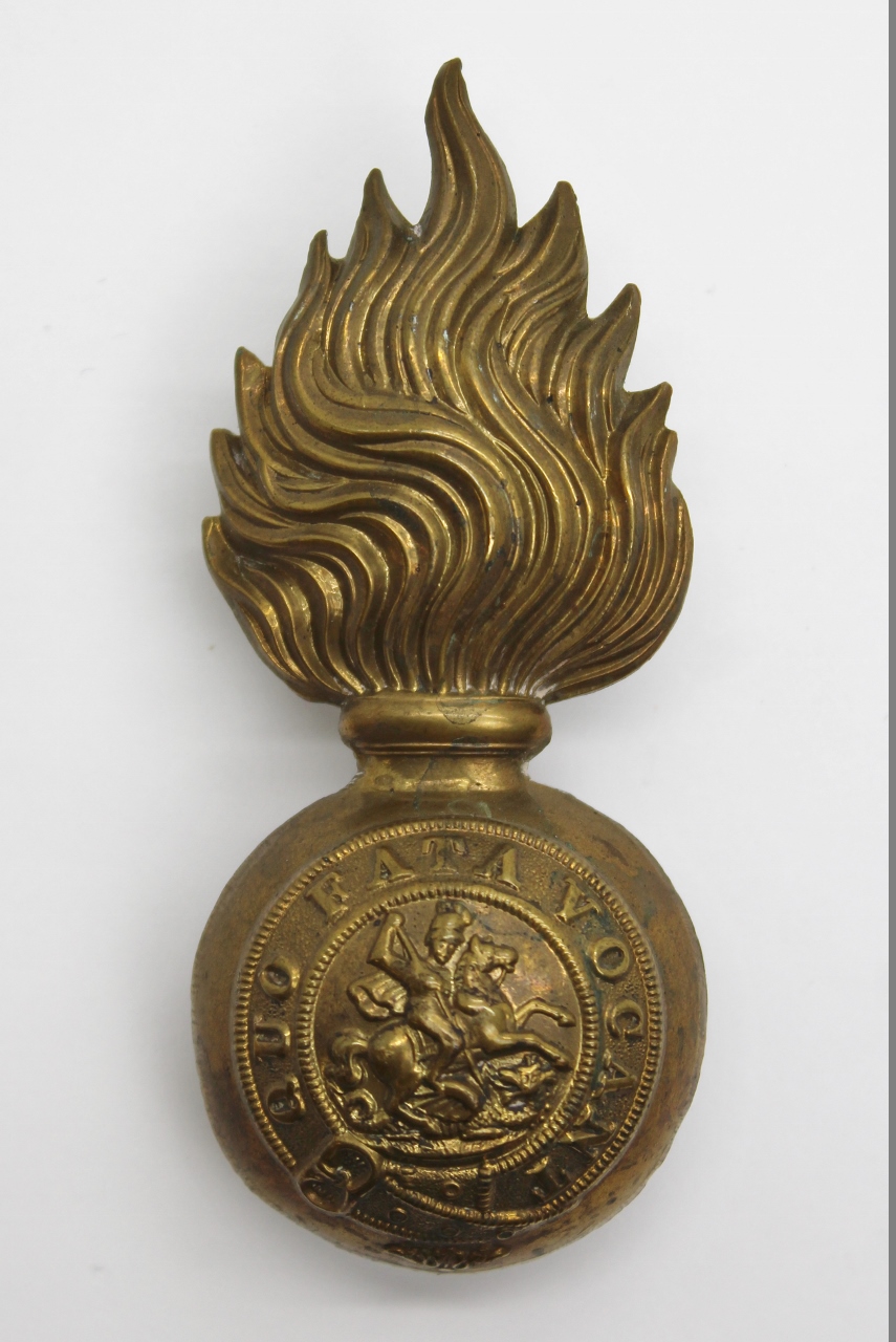 Northumberland Fusiliers Fur Cap Grenade Badge