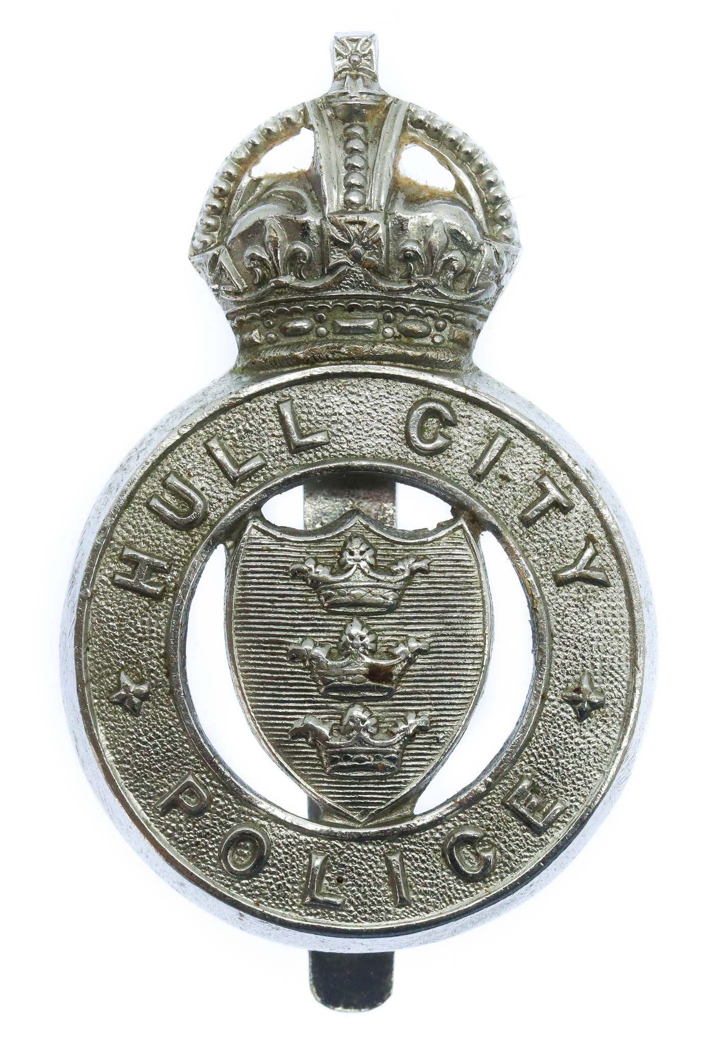 Hull City Police Cap Badge - King's Crown