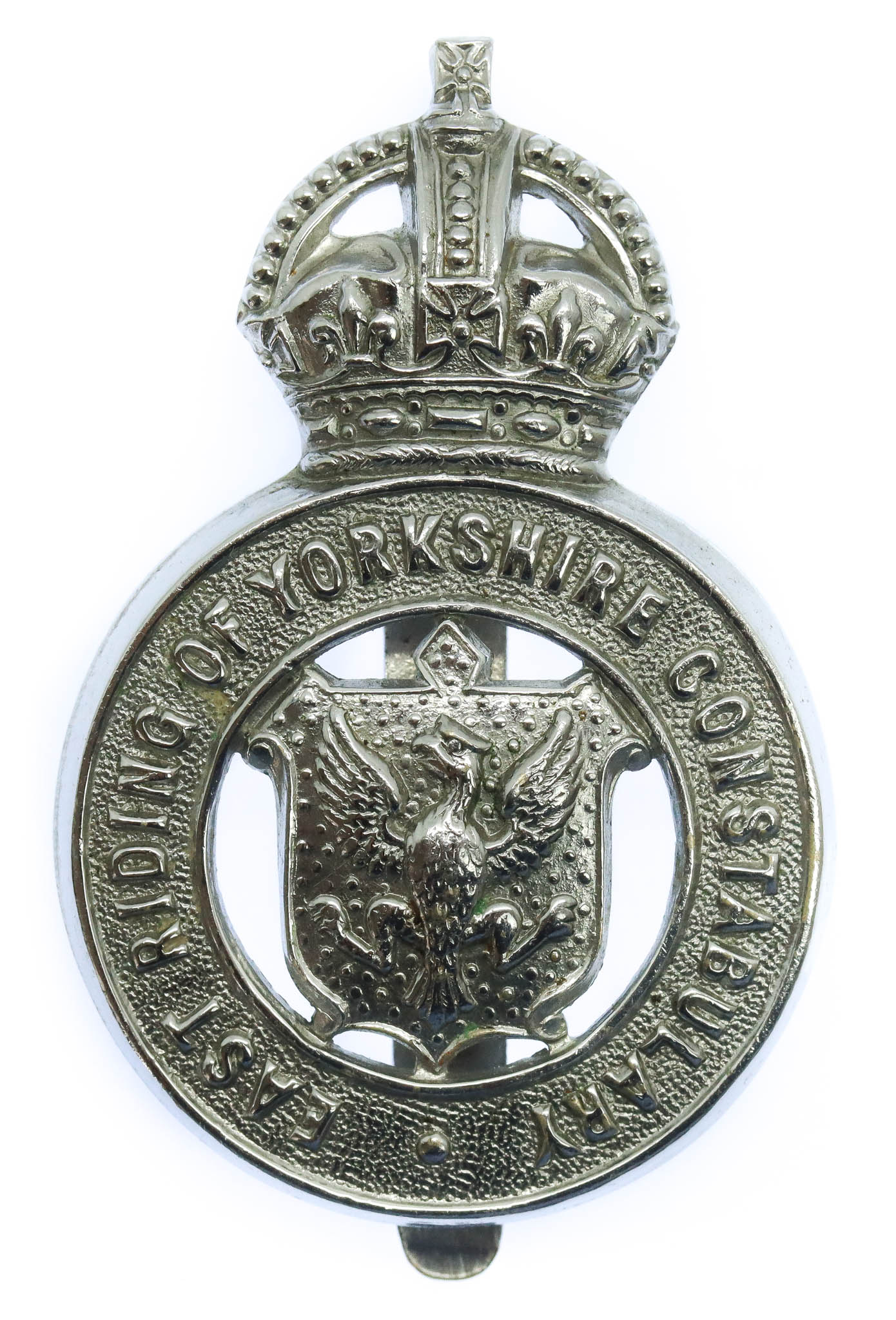 East Riding of Yorkshire Constabulary Cap Badge - King's Crown