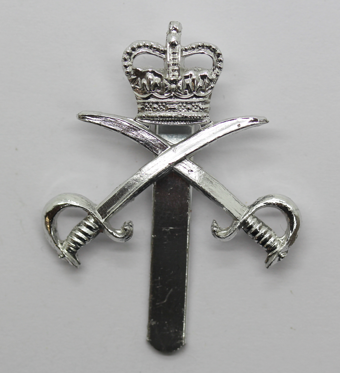 Army Physical Training Corps (A.P.T.C.) Anodised (Staybrite) Cap Badge - Queen's Crown