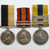 Queen's Sudan, Queen's South Africa (Clasps - Transvaal, South Africa 1902) and Khedives Sudan (Clasps - The Atbara, Khartoum) Medal Group of Three - Pte. H. Garton, Lincolnshire Regiment - Wounded at the Battle of Atbara