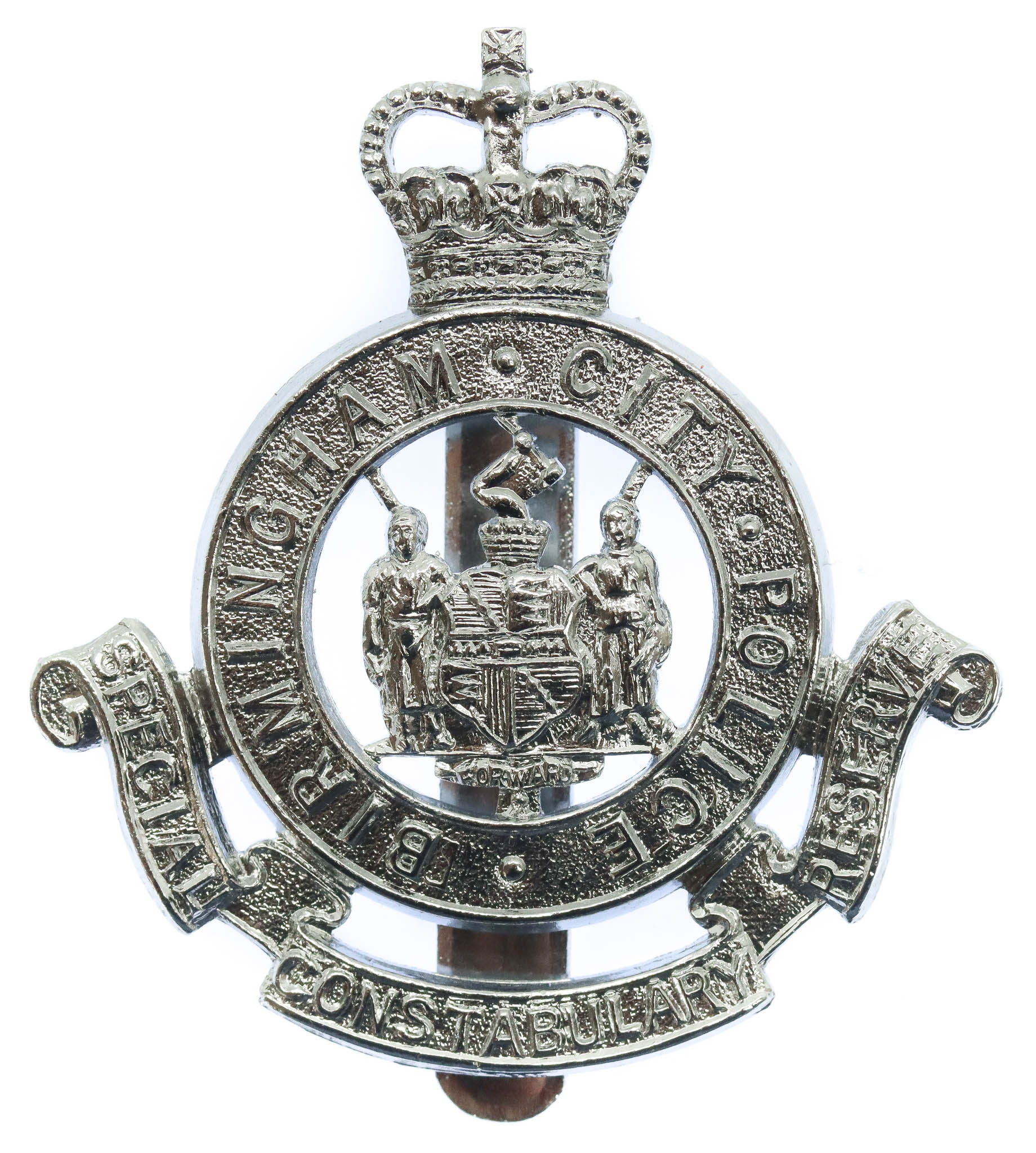 Birmingham City Police Special Constabulary Reserve Cap Badge - Queen's Crown