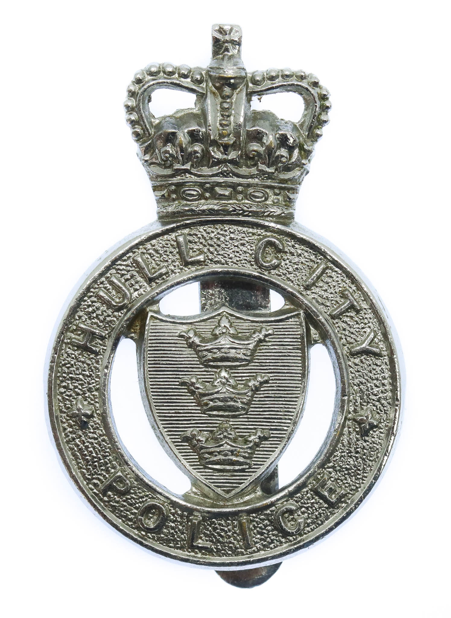 Hull City Police Cap Badge - Queen's Crown