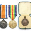 WW1 British War & Victory Medal Pair with Royal Life Saving Society Medal - Sjt. R. Russell, South Lancashire Regiment