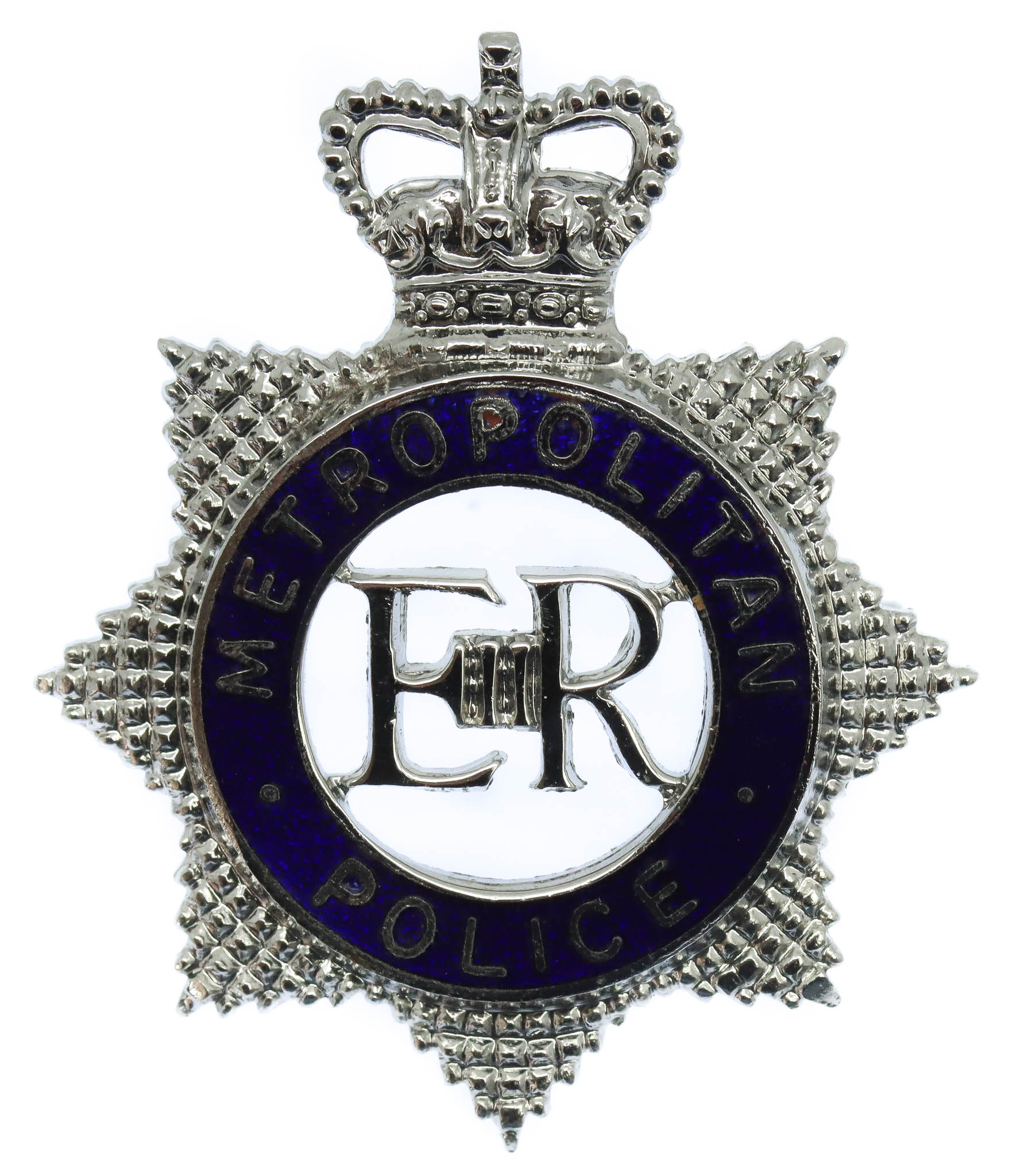 Metropolitan Police Senior Officer's Enamelled Cap Badge - Queen's Crown