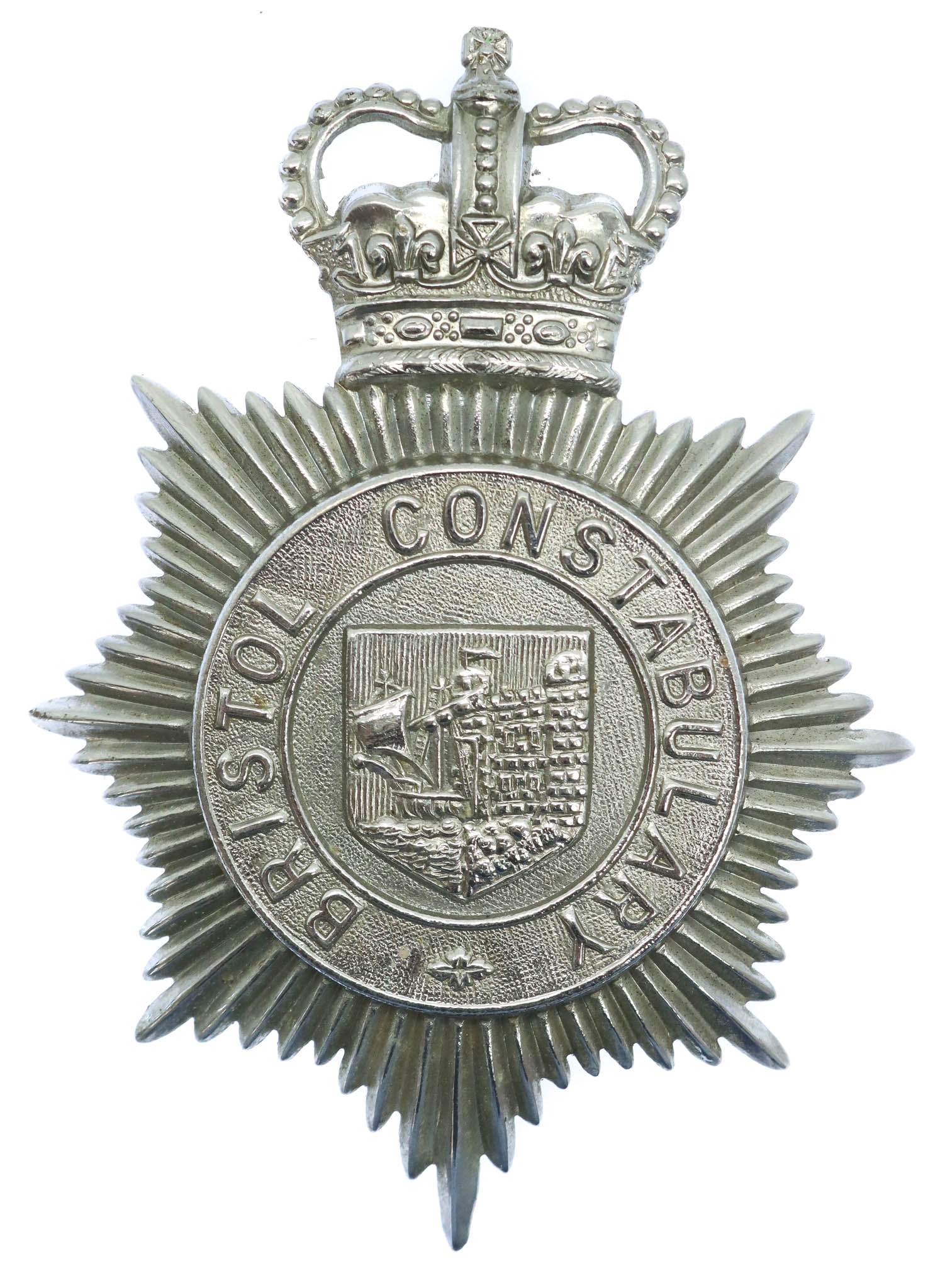 Bristol Constabulary Helmet Plate - Queen's Crown