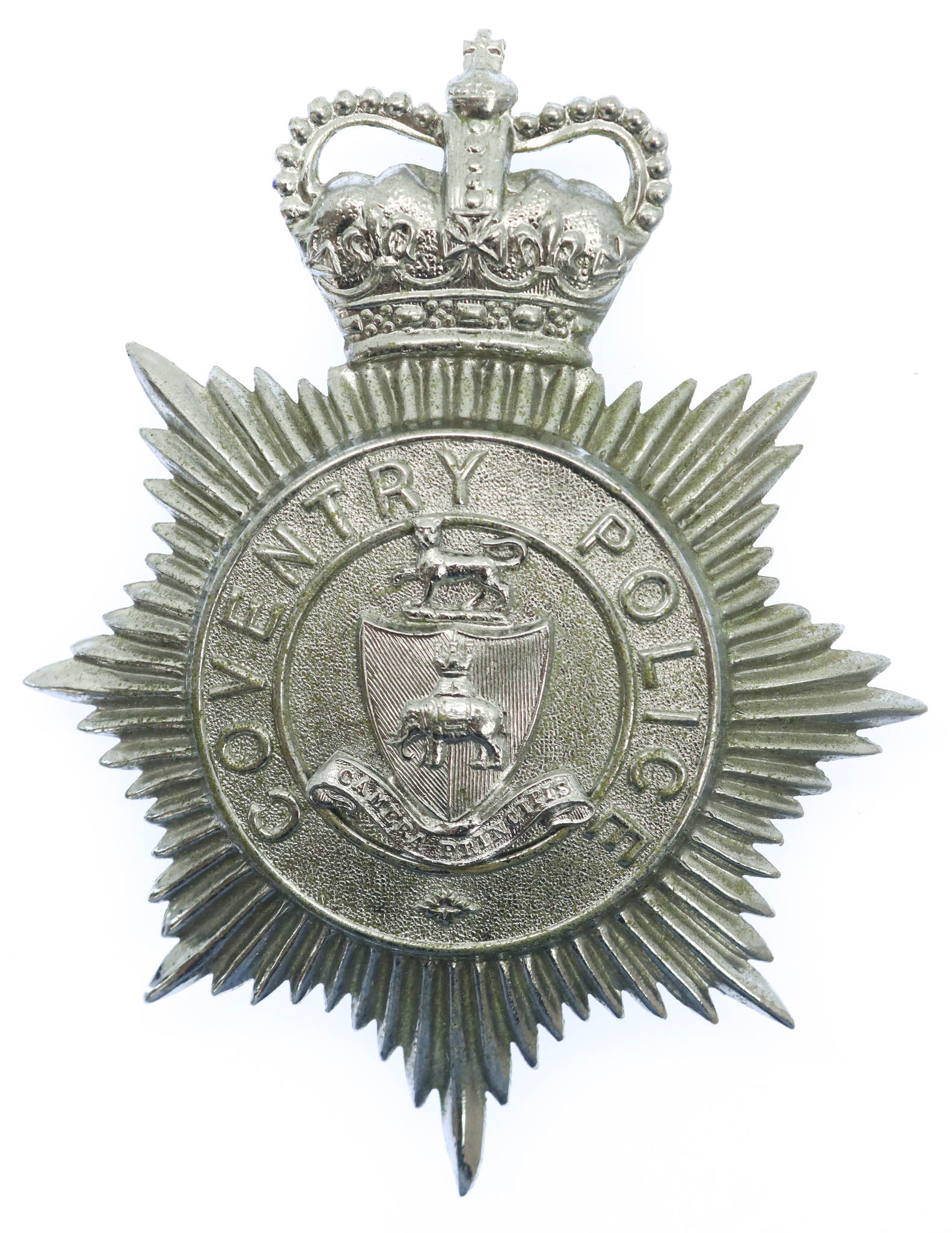 Coventry Police Helmet Plate - Queen's Crown