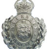 Guernsey Police Wreath Helmet Plate - King's Crown