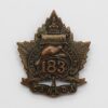 Canadian 183rd (Manitoba Beavers) Infantry Bn. C.E.F. WWI Officer's Collar Badge