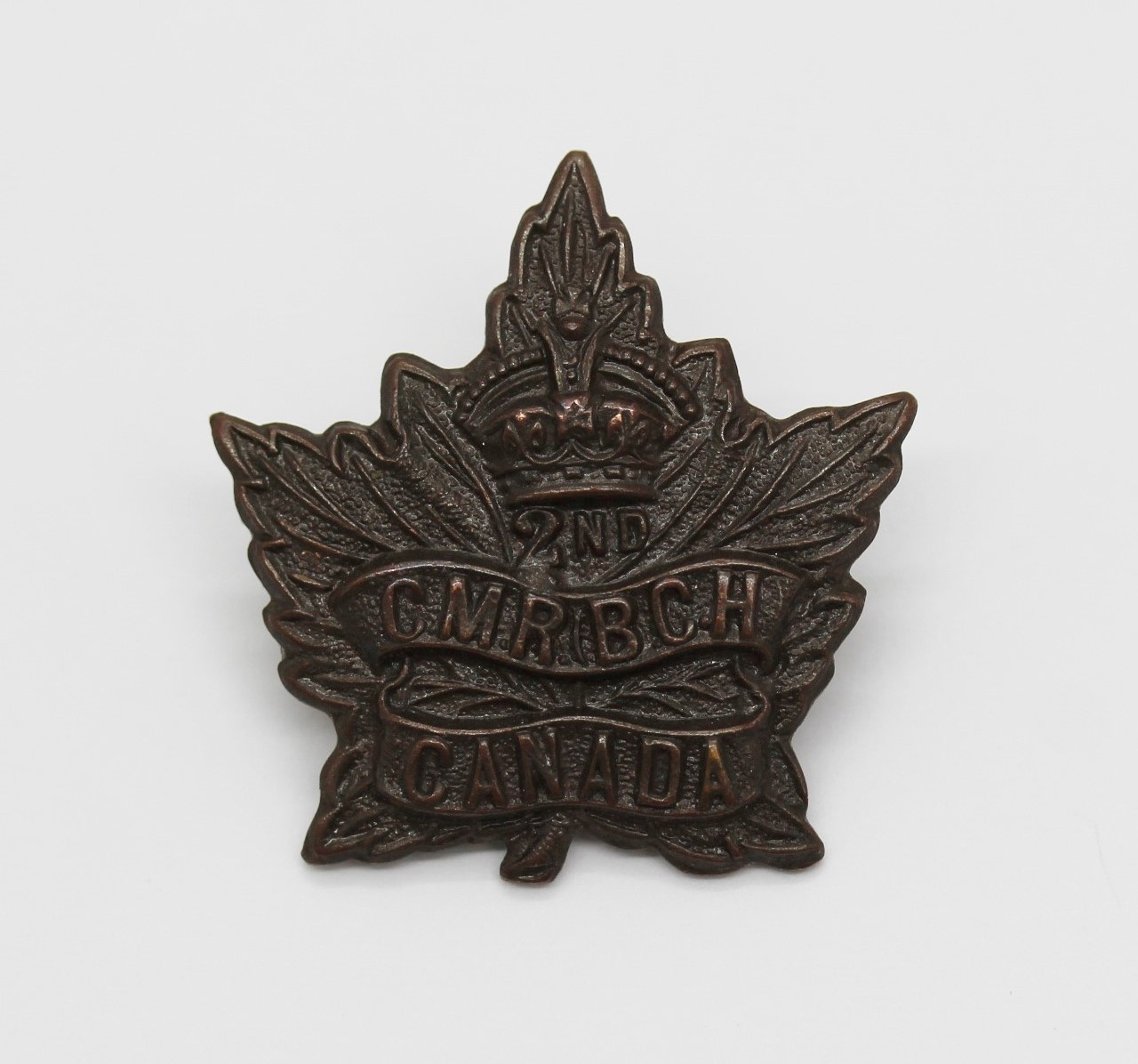 Canadian 2nd Mounted Rifles Battalion C.E.F. WWI Collar Badge