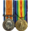 WW1 British War & Victory Medal Pair - Pte. E.W. Walton, Northamptonshire Regiment