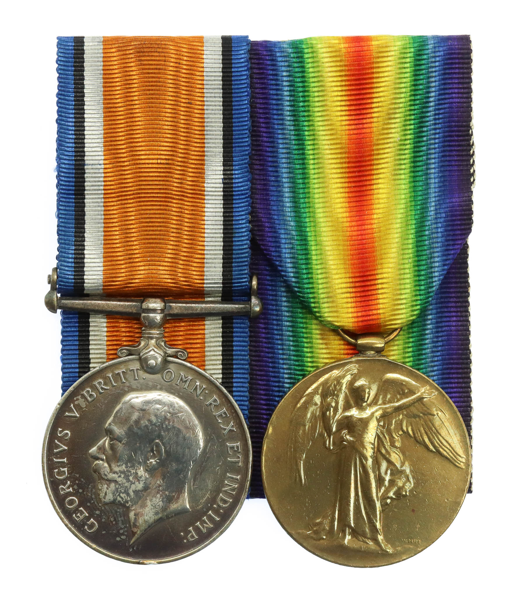 WW1 British War & Victory Medal Pair - Pte. E.W. Walton, Northamptonshire Regiment