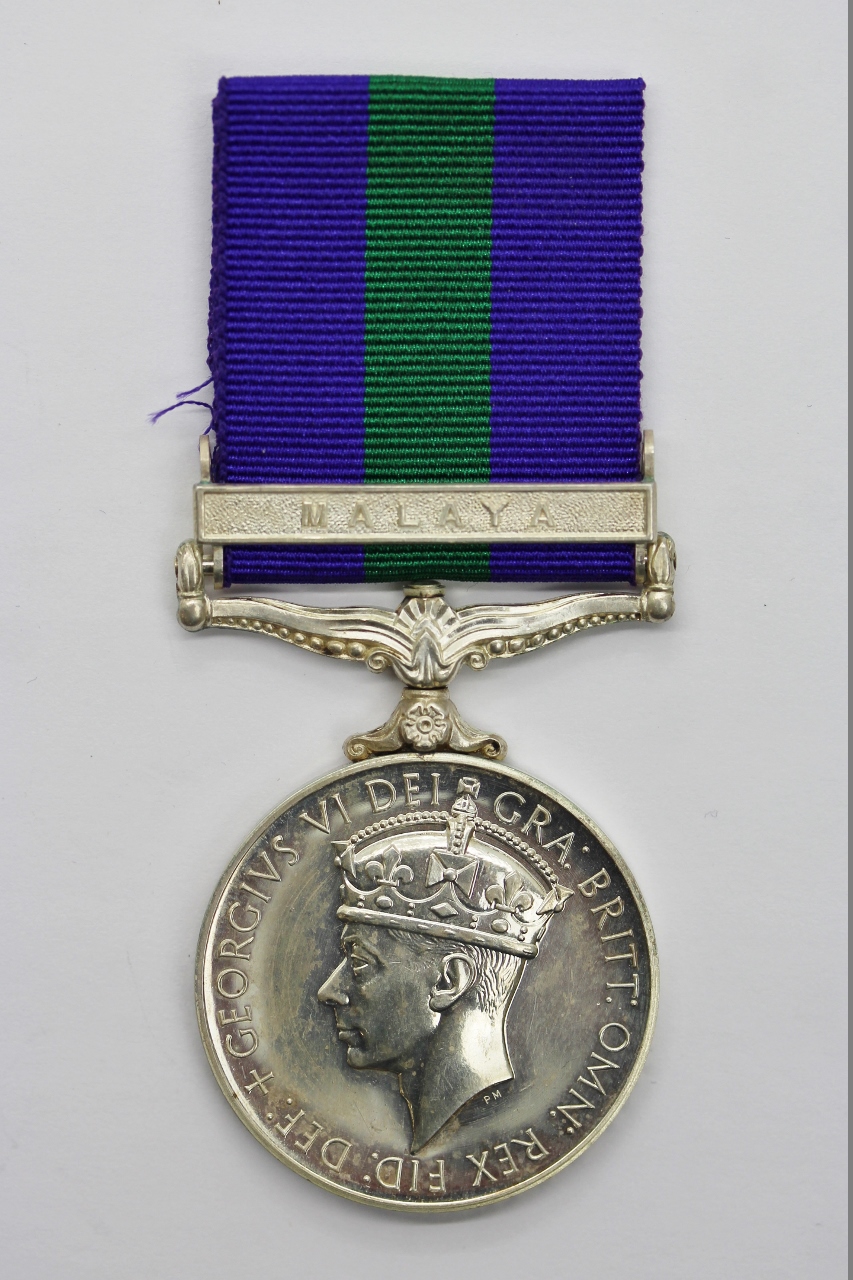 General Service Medal (Clasp - Malaya) - Pte. W. Aisbitt, King's Own Yorkshire Light Infantry