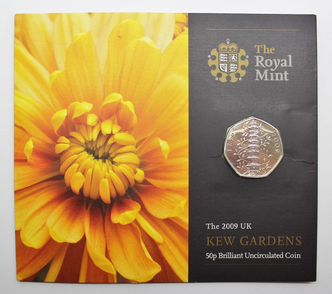 Royal Mint 2009 United Kingdom Kew Gardens Brilliant Uncirculated 50p Fifty Pence Coin