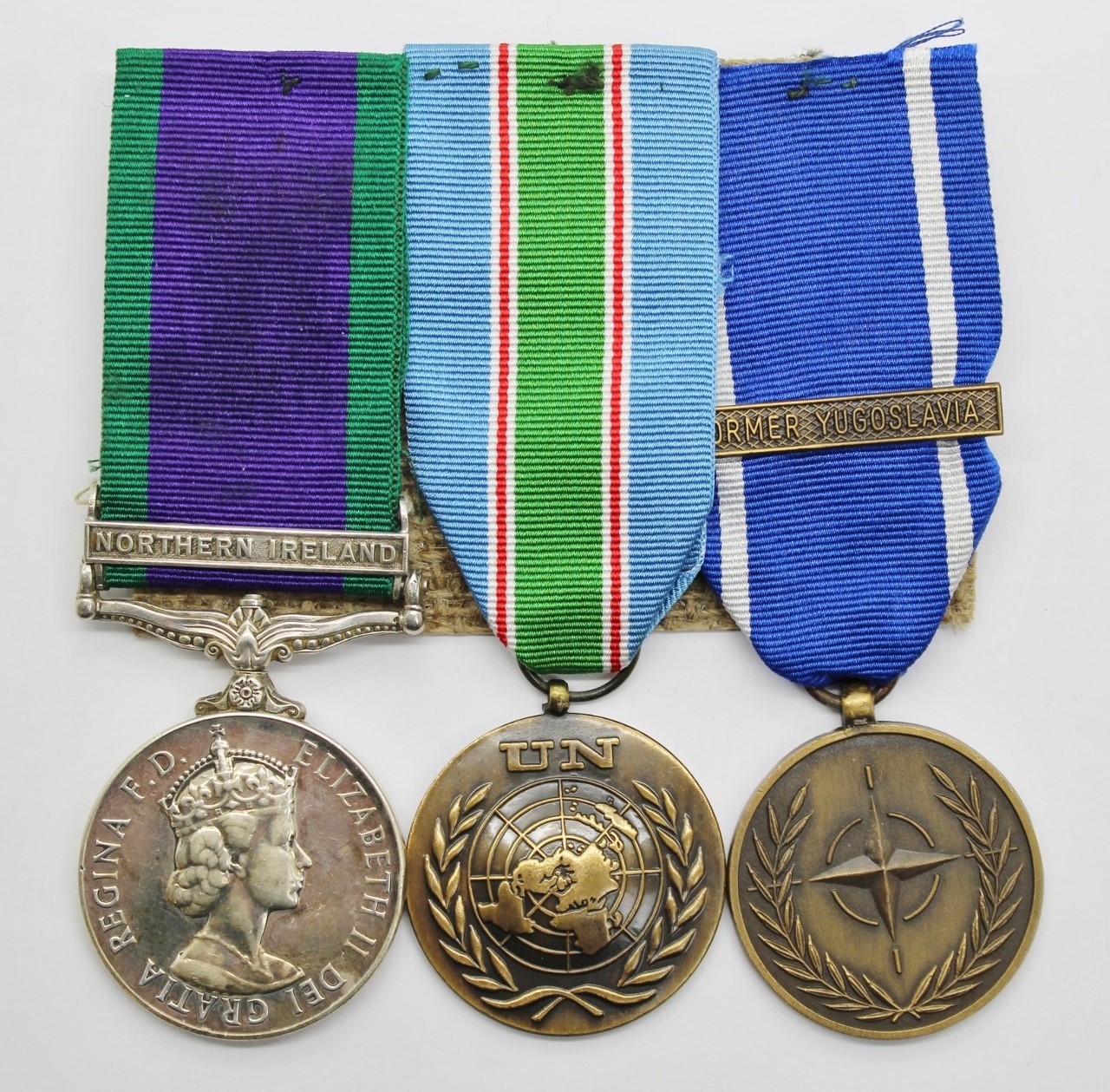 Campaign Service Medal (Clasp - Northern Ireland), UNIFIL Medal & NATO Former Yugoslavia Medal Grou of Three - Gnr. M.D. Hamill, Royal Artillery