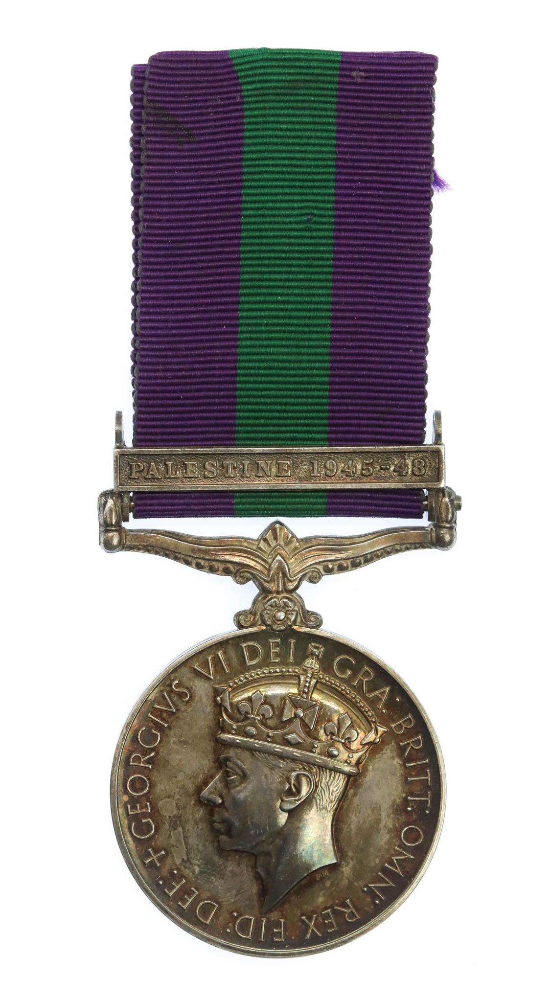 Scarce General Service Medal (Clasp - Palestine 1945-48) - R.H. Porter, Army Kinema Corporation