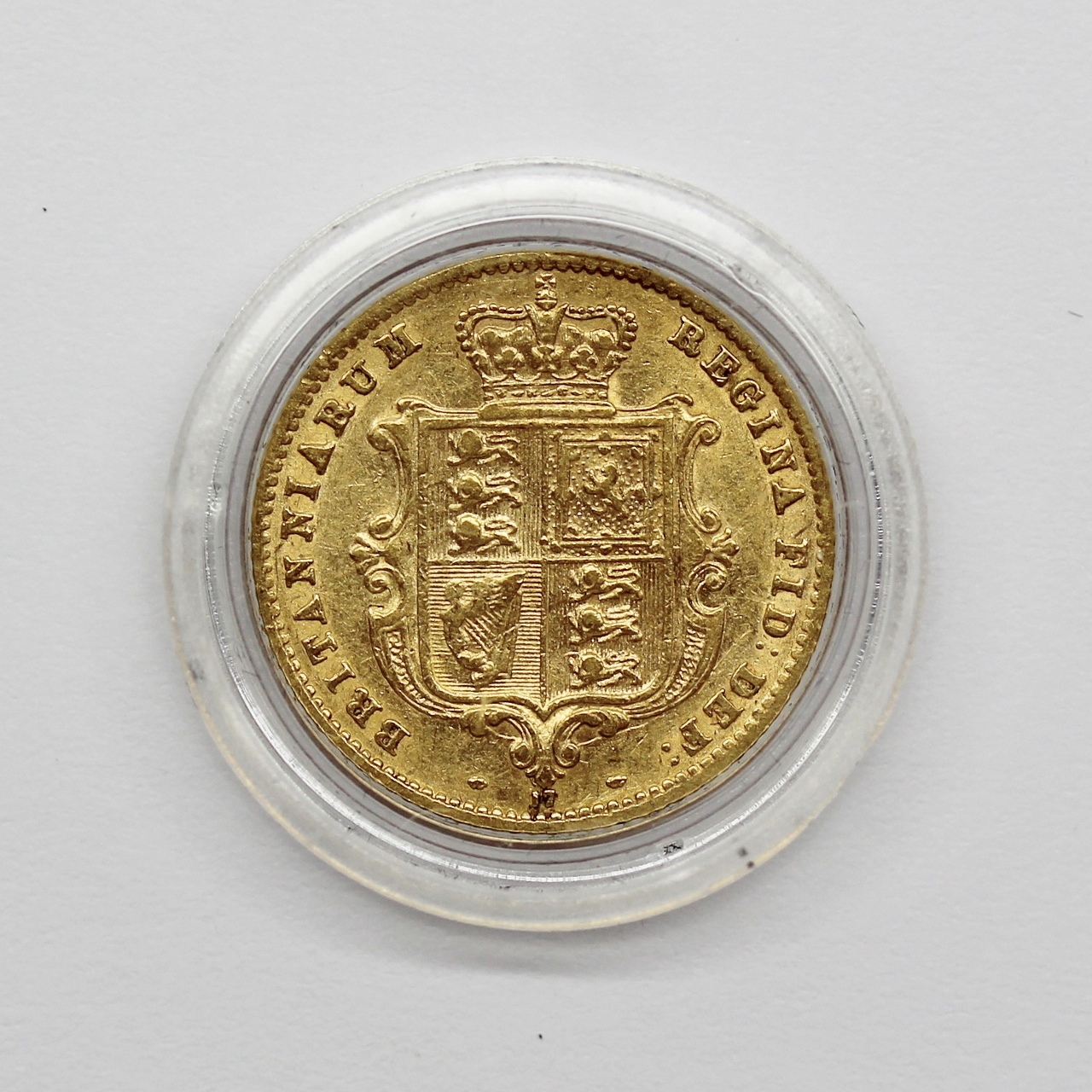1869 Victoria 22ct Gold Shield Back Half Sovereign Coin (Die No. 17)