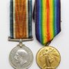 WW1 British War & Victory Medal Pair - Pte. T. Wormsley, The King's Own (Royal Lancaster Regiment)