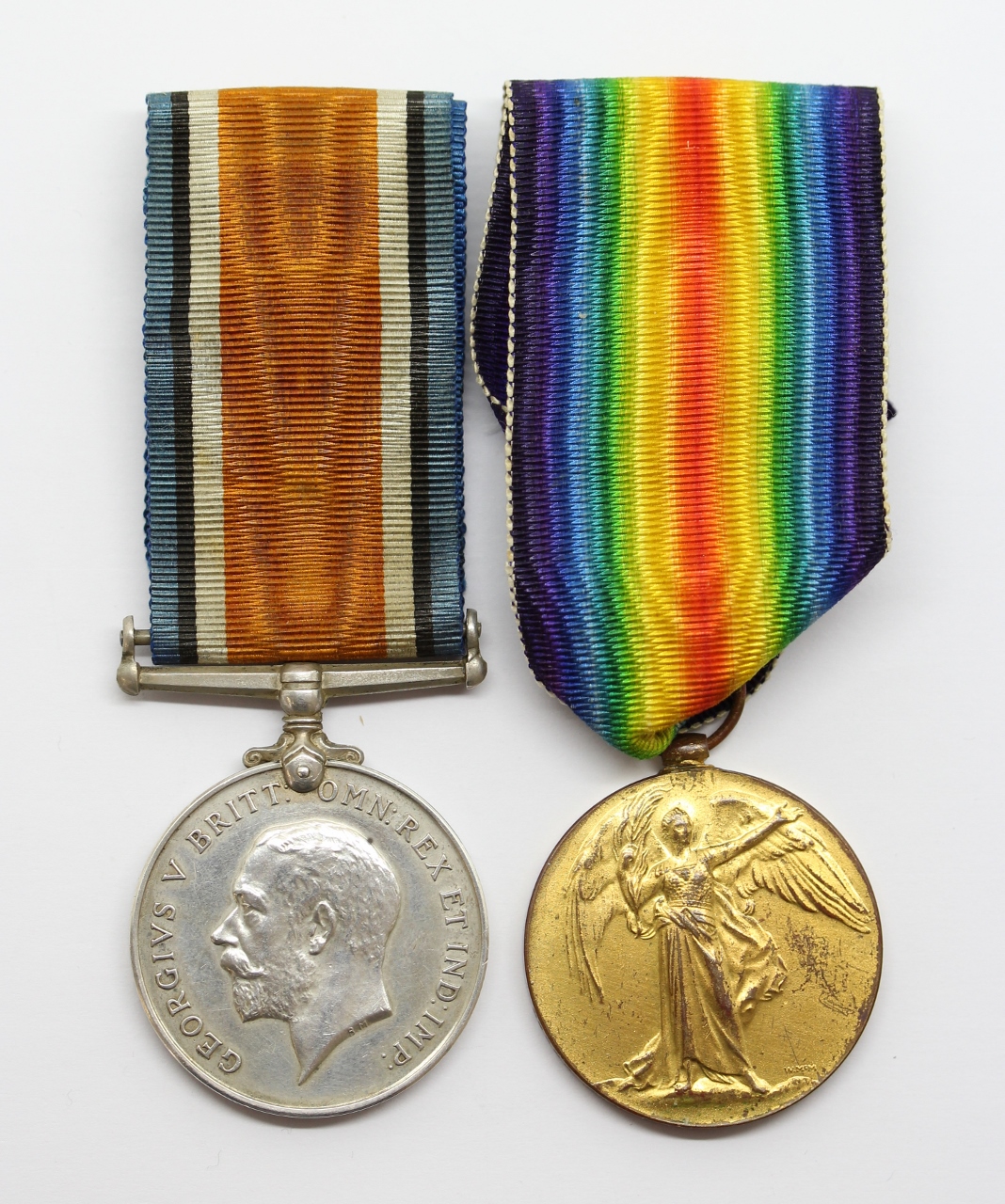 WW1 British War & Victory Medal Pair - Pte. T. Wormsley, The King's Own (Royal Lancaster Regiment)
