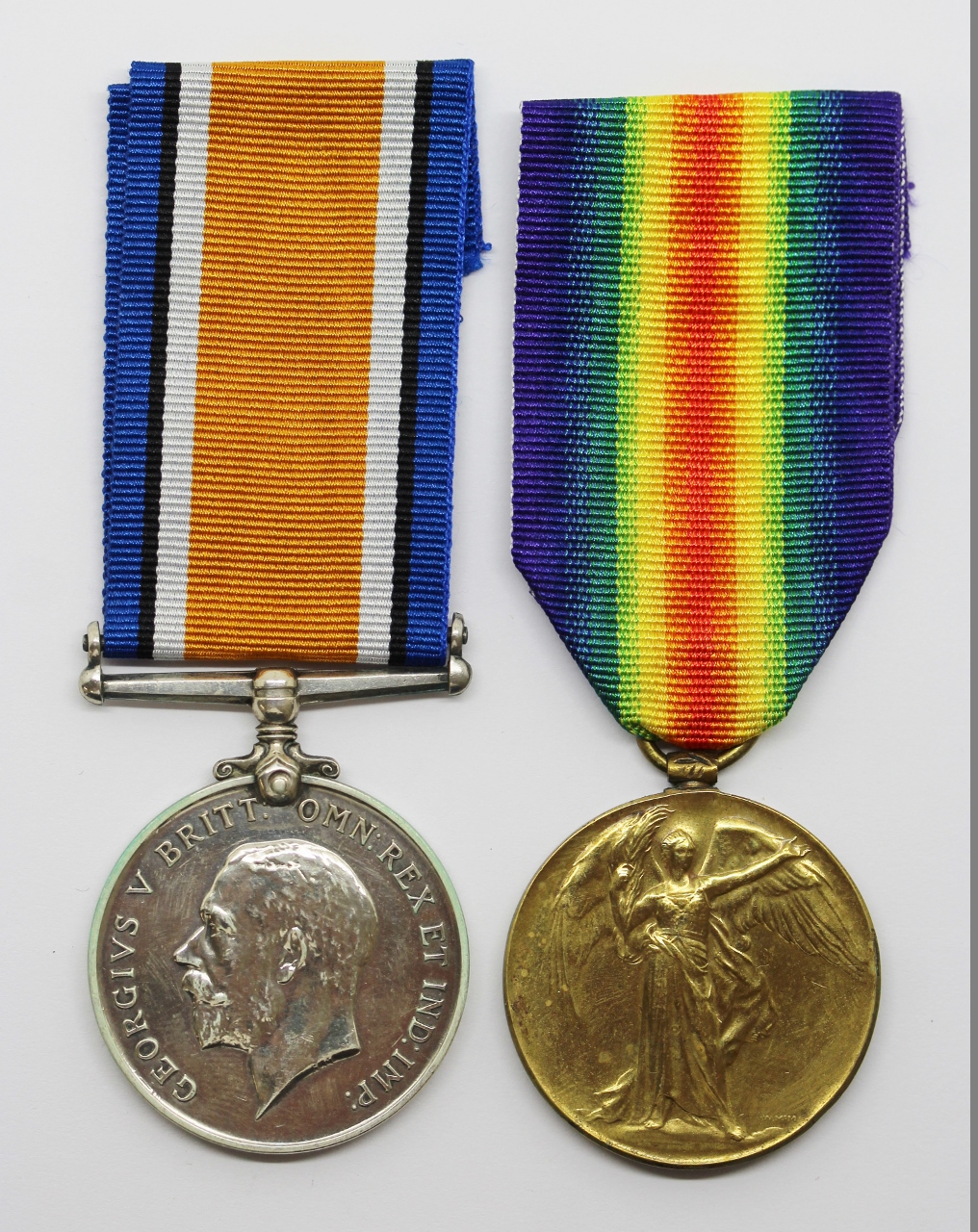 WW1 British War & Victory Medal Pair - Pte. J. Swanston, Army Service Corps