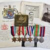 WW2 Casualty Medal Group of Six with Ephemera - Sjt. G.F. Cumbley, 1/7th Queen's (Royal West Surrey) Regiment - K.I.A.
