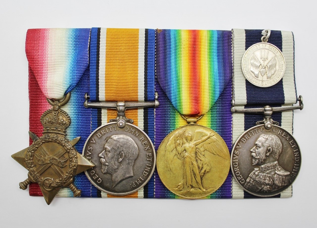 WW1 1914-15 Star, British War Medal, Victory Medal & Royal Navy LS&GC Battle of Jutland Medal Group - F.W. Hallen, E.R.A.1., Royal Navy, HMS Orion