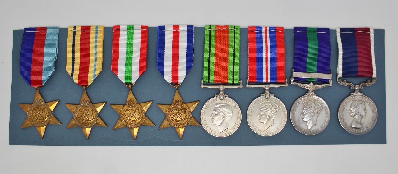WW2, General Service Medal (Clasp - Malaya) and R.A.F. Long Service & Good Conduct Medal Group of Eight - Sgt. J.R. Buckham, Royal Air Force