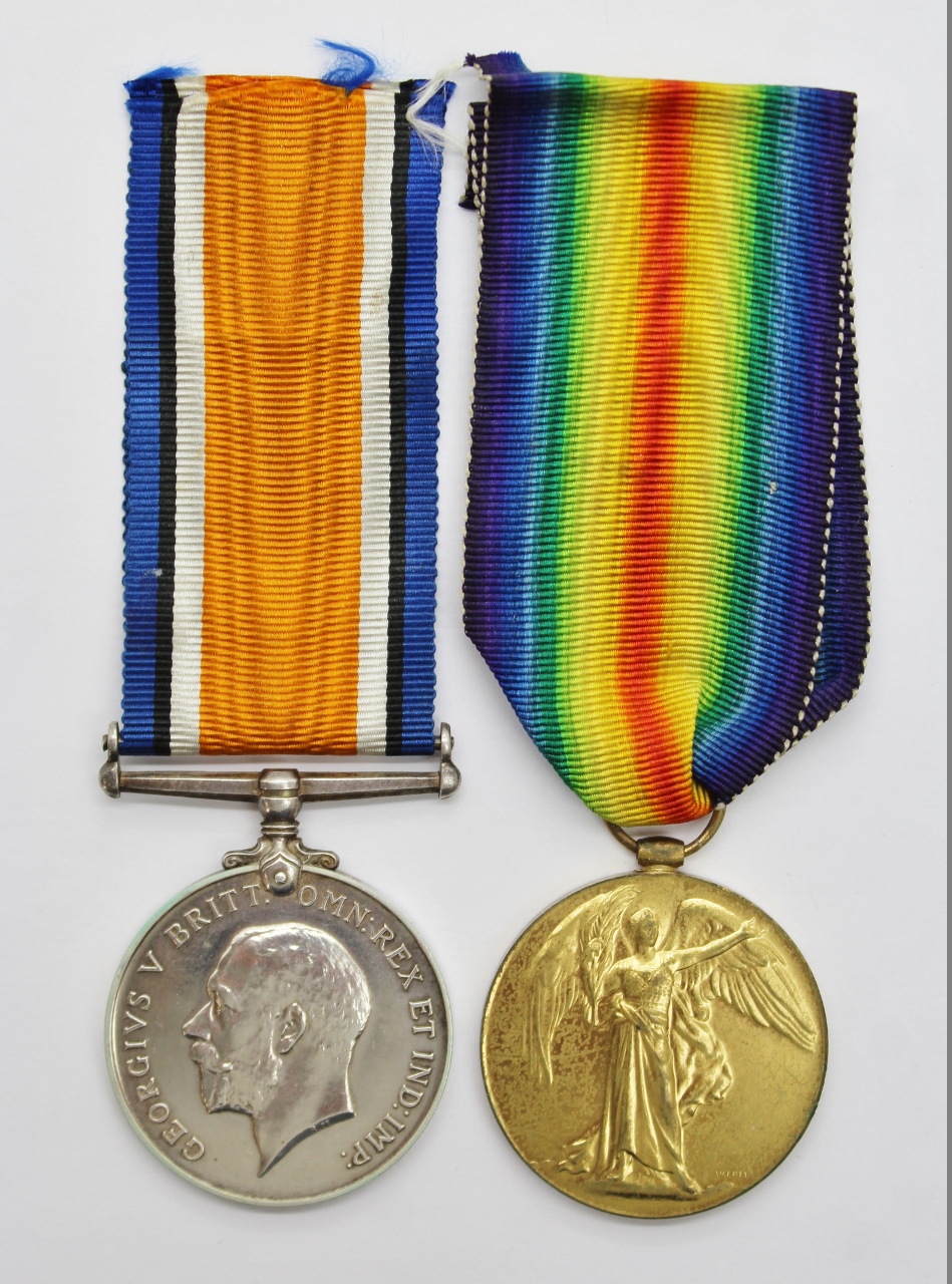 WW1 British War & Victory Medal Pair - Capt. A. Whittome, Royal Army Medical Corps (H.S. Aquitania)