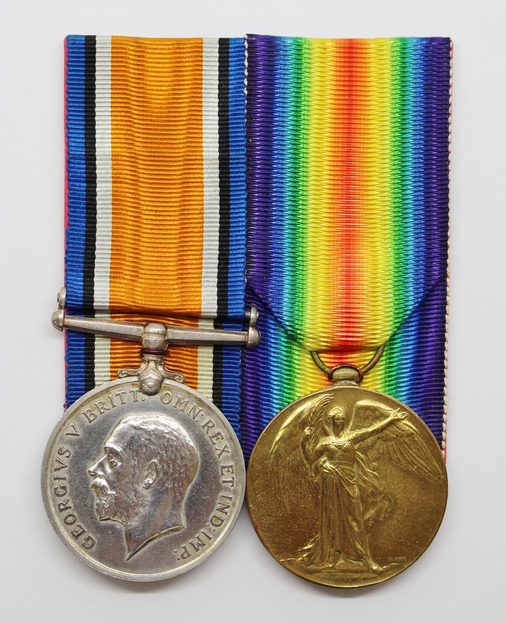 WW1 British War & Victory Medal Pair - Pte. F. Warn, 2nd Bn. Canterbury Regiment N.Z.E.F. - Died of Wounds