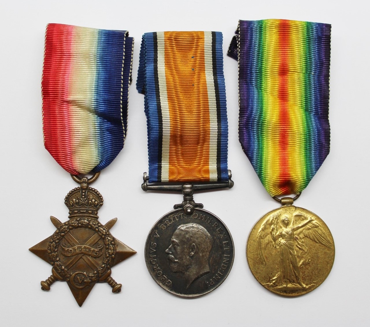 WW1 1914-15 Star Medal Trio - L.Cpl. C. Porter, Highland Light Infantry