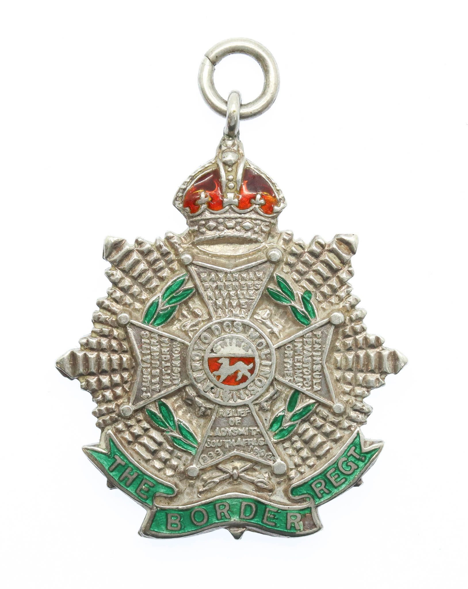 Border Regiment "C" Coy 1934-35 Hallmarked Silver Rugby Medallion - Pte. M. Robinson